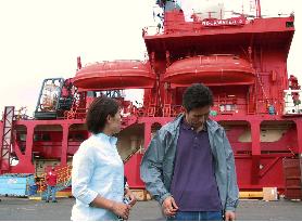 Teratas visit salvage ship Rockwater 2